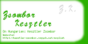 zsombor kesztler business card